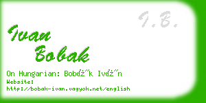 ivan bobak business card